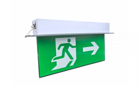 de siguranta - Lampa emergenta EXIT, incastrata, cu 2 fete vizibile PVC, 3 ore, 2W, IP30, Optonica 7223
