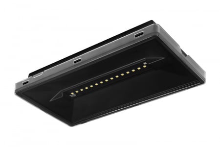 de siguranta - Lampa exit, aparenta, 1ora, 3.5W, permanent, test manual, IP44, lentile spatii largi, Intelight 93694