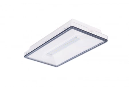 de siguranta - Lampa exit, aparenta, 1ora, 6W, permanent, test manual, IP44, lentile spatii largi, Intelight 93663