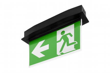de siguranta - Lampa exit IP54, incastrata, 3h, 5W, permanent, test automat, Intelight 93986