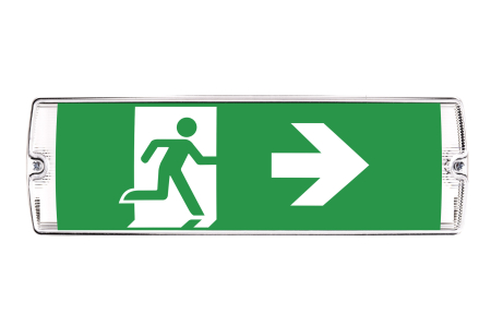 evacuare - Lampa exit IP65, functionare nementinut, autonomie 1h, cu test manual, 1.5W, 122lm, 5000K, Intelight 91898