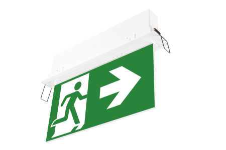 Lampa iluminat evacuare directional pentru centrala de baterii, alba, aparenta, 2W, mentinut, test prin centrala de baterii, IP20,  Intelight 91580 [2]