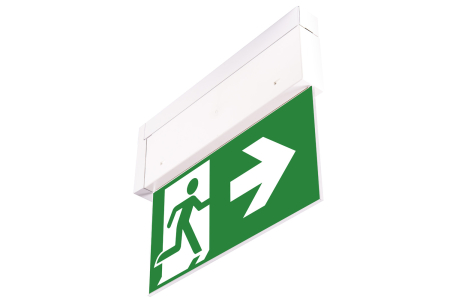 Lampa iluminat evacuare directional pentru centrala de baterii, alba, aparenta, 2W, mentinut, test prin centrala de baterii, IP20,  Intelight 91580 [4]
