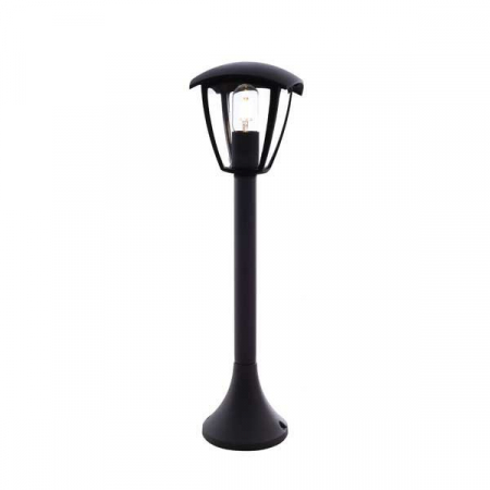 Lampi led gradina - Lampa led de peluza, inaltime 60cm, corp negru mat, soclu 1xE27, Optonica 9309