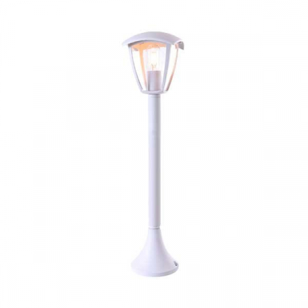 Lampi led gradina - Lampa led de peluza, inaltime 60cm, corp alb mat, soclu 1xE27, Optonica 9310