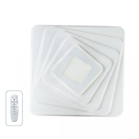 Iluminat led - Lampa LED de tavan, 60x2W, cu telecomanda, corp alb, Optonica 2929