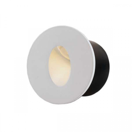 Lampi led pentru trepte - Led de treapta, rotund, corp alb, 3W, alb cald, Optonica 7522