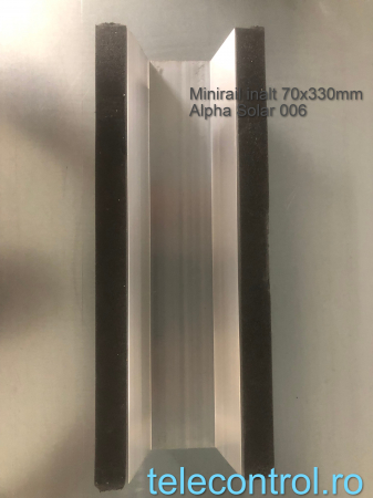 Minirail inalt 70x330mm, aluminiu, Alpha Solar 006 [2]