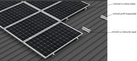 Minirail pitic 40x330mm, aluminiu, cauciuc EPDM, Alpha Solar 016 [4]