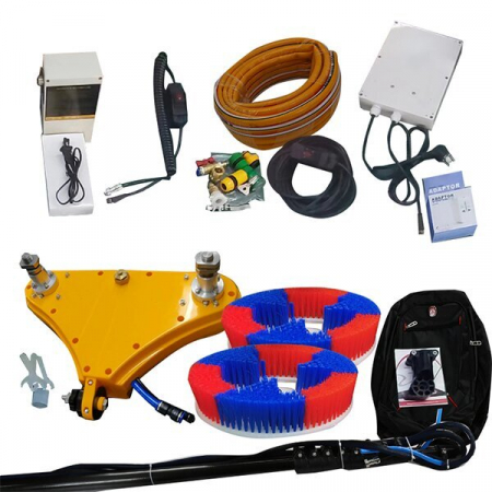 Perie dubla electrica curatare panouri solare 5.5m, maner fibra sticla 230/110Vac + baterie 24Vdc, Optonica 9657 [5]