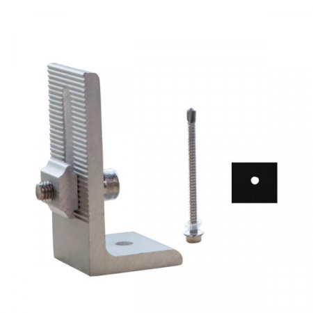 consumabile si accesorii fotovoltaice - Picior tip L M8*25mm cu garnitura cauciuc si surub, Optonica 9609