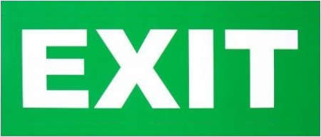 de siguranta - Pictograma evacuare EXIT TEXT E, 300x150mm, Intelight 40000E2