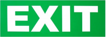accesorii si pictograme - Pictograma evacuare EXIT TEXT ORH, 300x100mm, 20m, Intelight 40000E