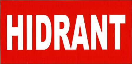 accesorii si pictograme - Pictograma hidrant TEXT, familia Vella 250x125mm, 24m, Intelight 40000H2