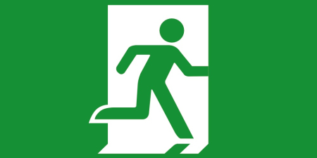 accesorii si pictograme - Pictograma VELLA/DIRECTO VD2 evacuare EXIT tip om, dreapta, 250x125mm, 25m, Intelight 85202