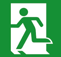 accesorii si pictograme - Pictograma VELLA/DIRECTO VD4 evacuare  EXIT tip om, stanga, 125x125mm, 25m, Intelight 85204