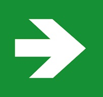 accesorii si pictograme - Pictograma VELLA/DIRECTO VD5 evacuare EXIT tip sageata, 125x125mm, 25m, Intelight 85205