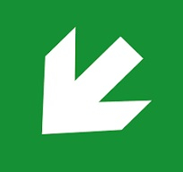 accesorii si pictograme - Pictograma VELLA/DIRECTO VD6 evacuare EXIT tip sageata inclinata, 125x125mm, 25m, Intelight 85206