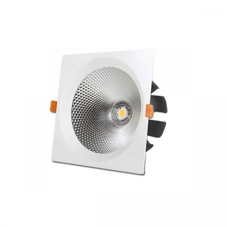 incastrate - Plafoniera led COB, patrata, orientabila, 15W, alb neutru, Optonica 3233