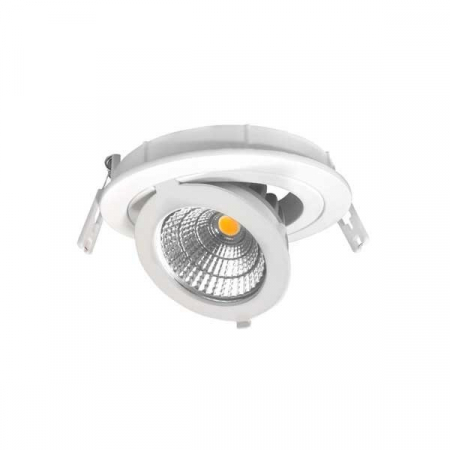 incastrate - Plafoniera led COB, rotunda, orientabila, 12W, alb rece, Optonica 3251