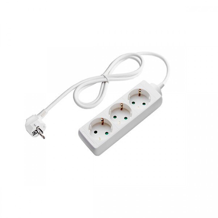 Instalatii electrice - Prelungitor cu 3 prize Schuko, alb, lungime cablu 1.5m, Optonica 7601