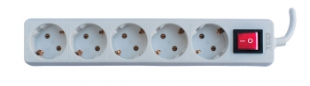 Instalatii electrice - Prelungitor electric cu 5 prize cu impamantare si buton