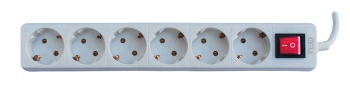 Instalatii electrice - Prelungitor electric cu 6 prize cu impamantare si buton
