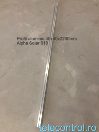 sisteme montaj fotovoltaice - Profil aluminiu 40x40x2500mm, patrat, Alpha Solar 018