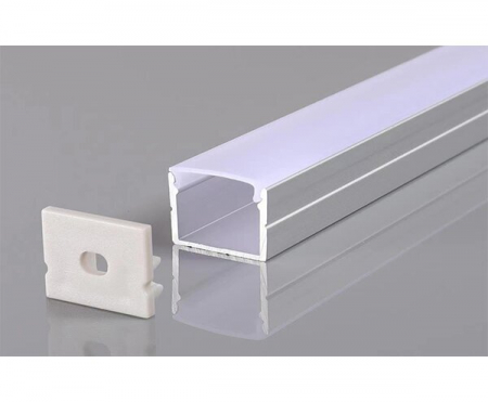 profile led - Profil aluminiu banda led 2m, 19x13mm, argintiu, Optonica 5133