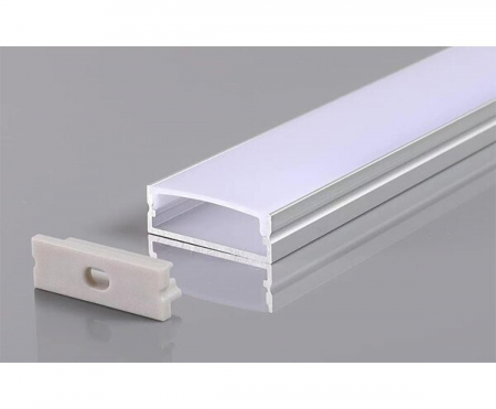 profile led - Profil aluminiu banda led 2m, 30x10mm, argintiu, Optonica 5115