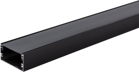 Iluminat led - Profil aluminiu banda led 2m, 40x20mm, Corp negru/Capac negru, Optonica 5120