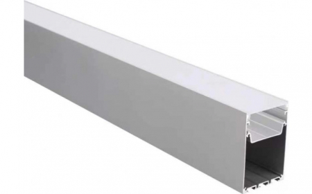 profile led - Profil aluminiu banda led 2m, 75x50mm, Corp negru/Capac alb, Optonica 15124