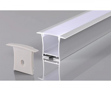 profile led - Profil aluminiu banda led 2m, cu aripioare, 36x23.5mm, argintiu, Optonica 5130