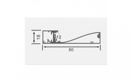 Profil aluminiu banda led 2m pentru podea, Corp argintiu, Optonica 15115 [1]