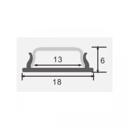 Profil aluminiu banda led 2m, special, 24x14mm, argintiu, Optonica 5132 [1]