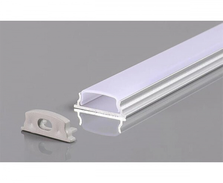 profile led - Profil aluminiu banda led 2m, special, 24x14mm, argintiu, Optonica 5132