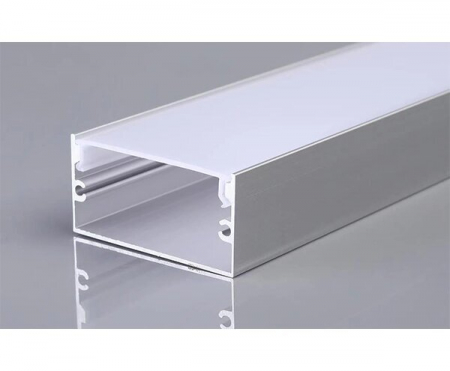profile led - Profil aluminiu banda led 2m, tencuibil 50x20mm, argintiu, Optonica 5134
