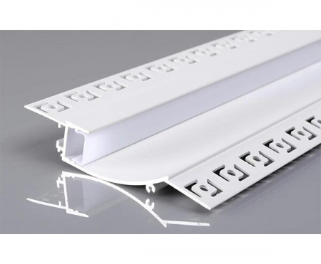 Iluminat led - Profil aluminiu banda led 2m, tencuibil, 98x19mm, alb, Optonica 5128