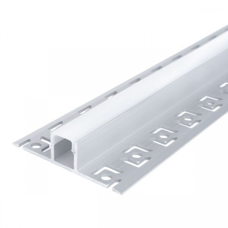 profile led - Profil aluminiu banda led 2m, tencuibil, gri, Optonica 5112