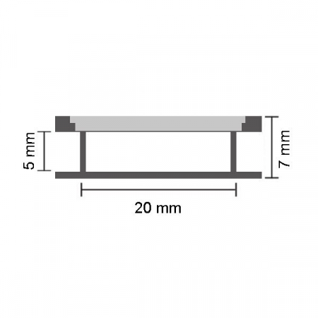 Profil aluminiu banda led 2m, tip H, gri, Optonica 5113 [1]