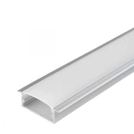 profile led - Profil aluminiu incastrat banda led 2m, cu aripioare, Optonica 5109