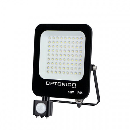 proiectoare led de exterior - Proiector led de exterior, IP65,  cu senzor, corp negru, Optonica 5780