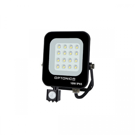 proiectoare led de exterior - Proiector led de exterior, IP65,  cu senzor, corp negru, Optonica 5771