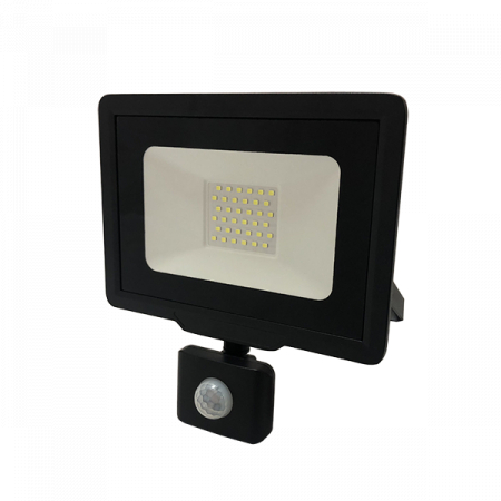 proiectoare led de exterior - Proiector led exterior, cu senzor miscare PIR, corp alb, 50W, alb rece, Optonica 5950