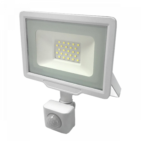 proiectoare led de exterior - Proiector led exterior, cu senzor miscare PIR, corp negru, 30W, alb cald, Optonica 5938