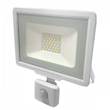 proiectoare led de exterior - Proiector led exterior, cu senzor miscare PIR, corp negru, 50W, alb rece, Optonica 5939