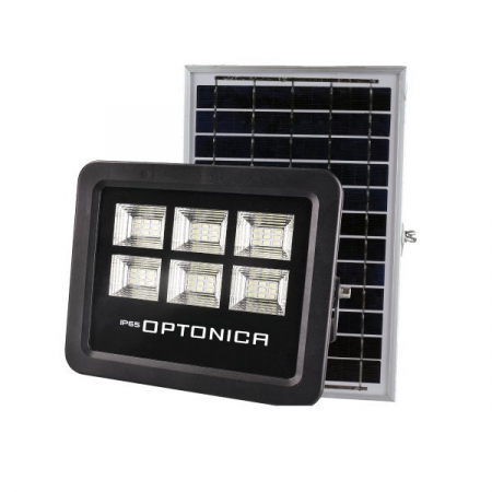 proiectoare led de exterior - Proiector led exterior, solar, cu panou fotovoltaic, echivalent cu 100W, alb rece, Optonica 5466