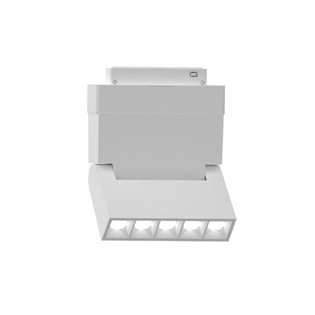 Corpuri led cu sina magnetica - Proiector led pe sina magnetica, M35, tip liniar, orientabil, 20W, alb, 48Vdc, Optonica 5273