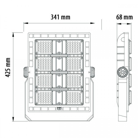 Proiector led pentru stadioane, unghi 90°, 480W, alb rece, Optonica 9178 [1]