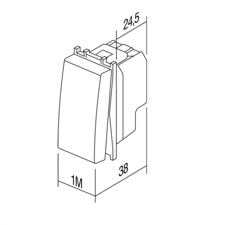 Push buton cu revenire cap scara SM60PW [2]
